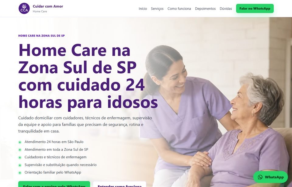 Miniatura do site CCA Saúde desenvolvido pela PandaMKT